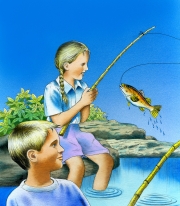 Annika  &  Karl Fishing, An Enchanted Afternoon